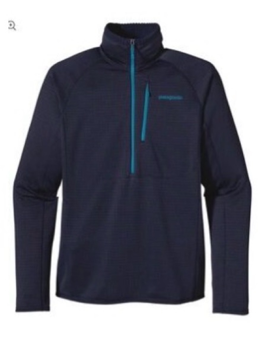 Patagonia Men's Navy Blue Quarter-Zip Pullover with Blue Zipper - Size Small